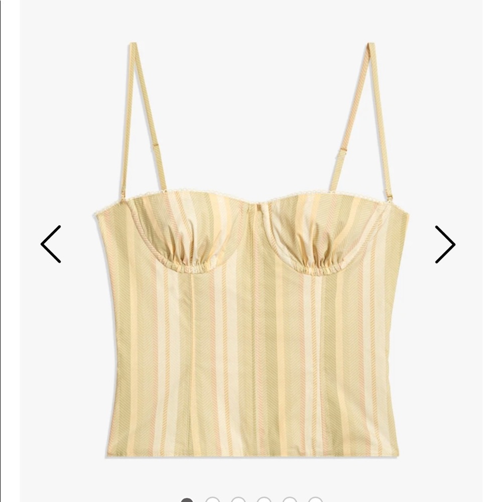 DANIELLE BERNSTEIN UNDERWIRE CHEVRON STRIPE CORSET